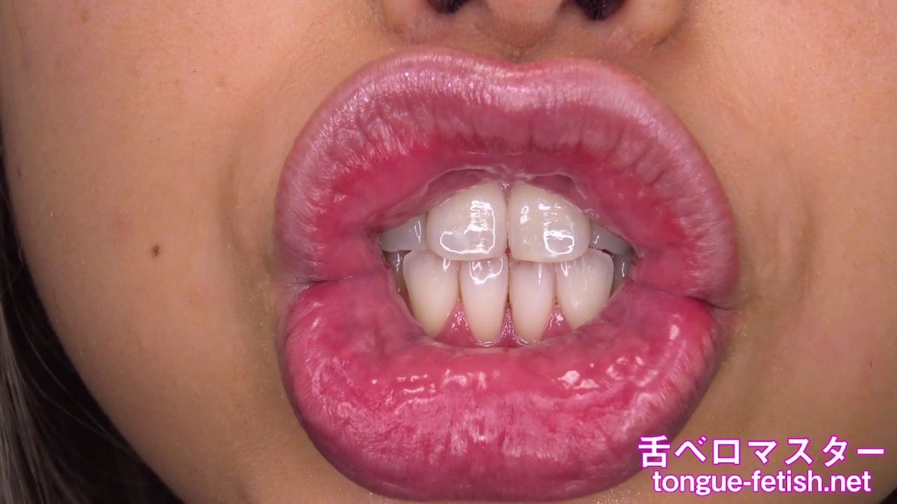 舌の表面と口内を鮮明に視姦する締め
