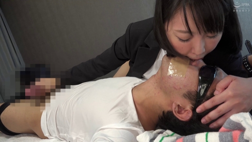 ⑥【ツバベロM男】羽生ありさの唾液尋問手コキ！